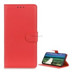   Tok álló, bőr hatású (FLIP, oldalra nyíló, asztali tartó funkció, prémium) PIROS Motorola Moto G22 (XT2231), Motorola Moto E32s (XT2229), Motorola Moto E32 (XT2227)