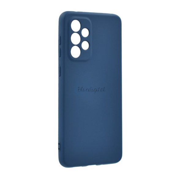 Szilikon telefonvédő (matt, mikrofiber plüss karcolásmentesítő belső, prémium) SÖTÉTKÉK Samsung Galaxy A33 5G (SM-A336)