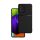 Műanyag telefonvédő (szilikon keret, közepesen ütésálló, beépített fémlemez, bőr hatású hátlap, csíkos minta) FEKETE Samsung Galaxy A33 5G (SM-A336)