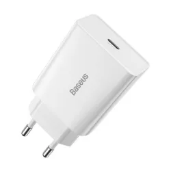   BASEUS SPEED MINI hálózati töltő Type-C aljzat (20W, PD gyorstöltő) FEHÉR