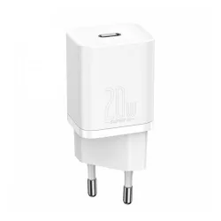   BASEUS SUPER SI hálózati töltő Type-C aljzat (20W, PD gyorstöltő) FEHÉR