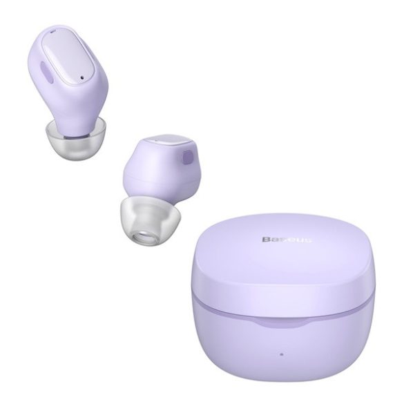 BASEUS ENCOK WM01 bluetooth fülhallgató SZTEREO (v5.0, TWS, mikrofon + töltőtok) LILA