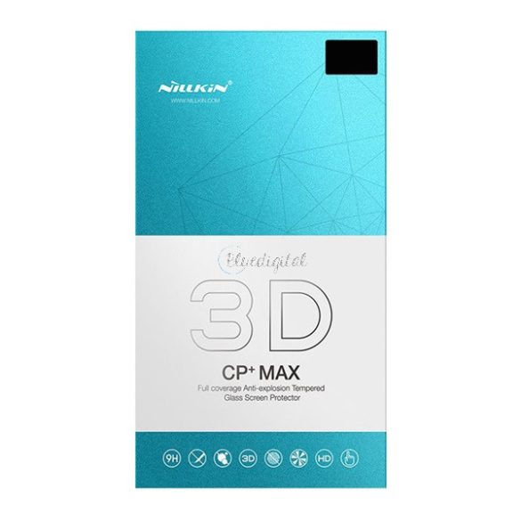 NILLKIN CP+MAX képernyővédő üveg (3D, full cover, íves, karcálló, UV szűrés, 0.33mm, 9H) FEKETE Samsung Galaxy S22 Ultra 5G (SM-S908)