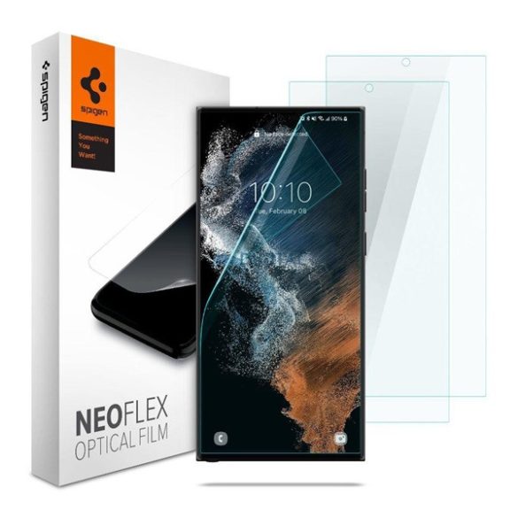 SPIGEN NEOFLEX képernyővédő fólia 2db (full screen, íves részre, tok barát) ÁTLÁTSZÓ Samsung Galaxy S22 Ultra 5G (SM-S908)