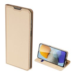   DUX DUCIS SKIN PRO tok álló, bőr hatású (FLIP, oldalra nyíló, bankkártya tartó, asztali tartó funkció) ARANY Samsung Galaxy M23 (SM-M236), Samsung Galaxy M13 (SM-M135)