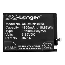   CAMERON SINO Li-Polymer akku (3.85V/4900mAh, Redmi BN5A kompatibilis) Xiaomi Redmi Note 10 4G (Note 10s), Xiaomi Redmi Note 10 5G (Poco M3 Pro 5G)