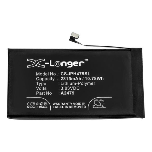 CAMERON SINO Li-Polymer akku (3.83V/2815mAh, Apple A2479 kompatibilis) Apple iPhone 12