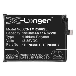 CAMERON SINO Li-Polymer akku (3.85V/3850mAh, Alcatel TLP038D1/TLp038D7 kompatibilis) Alcatel 3L (2020) OT-5029D, Alcatel 1S (2020) OT-5028D, TCL 10 Lite (TCL 10L)