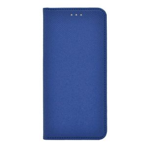 Tok álló, bőr hatású (FLIP, oldalra nyíló, asztali tartó funkció, rombusz minta) SÖTÉTKÉK Samsung Galaxy M53 (SM-M536)