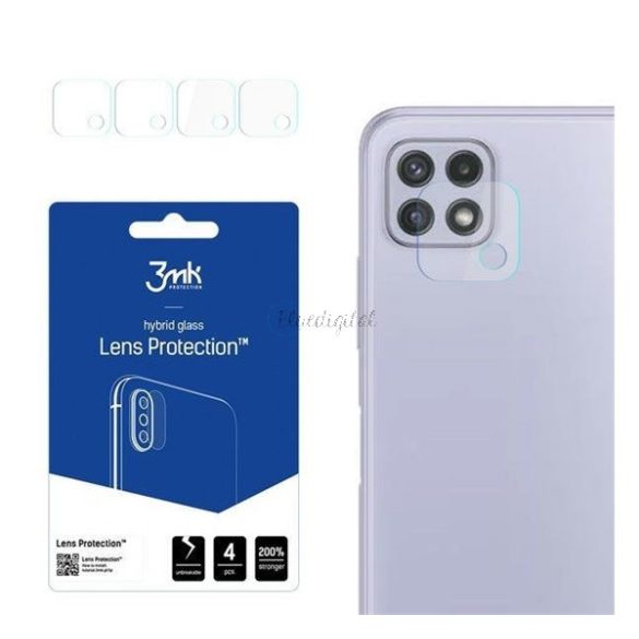 3MK LENS PROTECTION kameravédő üveg 4db (flexibilis, karcálló, ultravékony, 0.2mm, 7H) ÁTLÁTSZÓ Samsung Galaxy A22 5G (SM-A226)