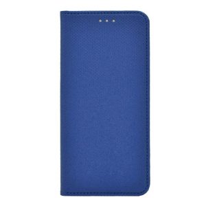 Tok álló, bőr hatású (FLIP, oldalra nyíló, asztali tartó funkció, rombusz minta) SÖTÉTKÉK Realme 9i, Oppo A96 4G