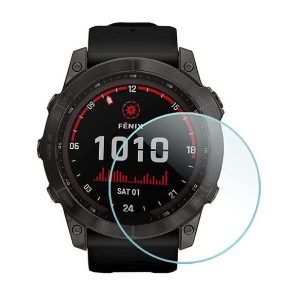 Kijelzővédő üveg (2.5D, 9H) ÁTLÁTSZÓ Garmin Fenix 7X