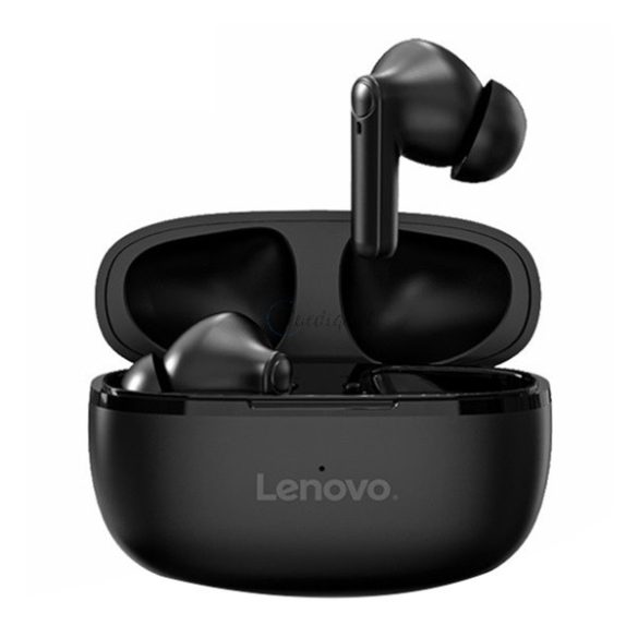 LENOVO HT05 bluetooth fülhallgató SZTEREO (v5.0, TWS, mikrofon, cseppálló, zajszűrő + töltőtok) FEKETE
