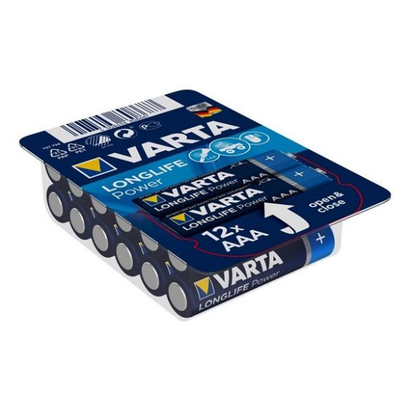 VARTA tartós elem (AAA, LR03, 1.5V, alkáli) 12db/csomag