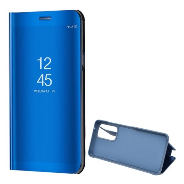 Tok álló (aktív FLIP, oldalra nyíló, asztali tartó funkció, tükrös felület, Mirror View Case) KÉK Samsung Galaxy A53 (SM-A536) 5G