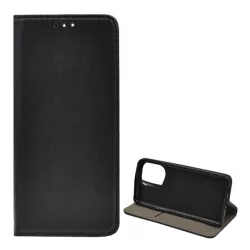   Tok álló, bőr hatású (FLIP, oldalra nyíló, asztali tartó funkció) FEKETE Oppo Find X5 Pro