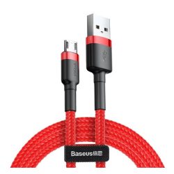   BASEUS CAFULE adatkábel (USB - microUSB, 1.5A, gyorstöltő, 200cm, törésgátló) PIROS
