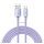 BASEUS CRYSTAL SHINE adatkábel (USB - Type-C, 100W, PD gyorstöltő, 200cm, cipőfűző) LILA