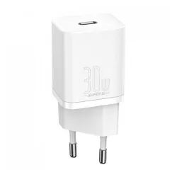   BASEUS SUPER SI 1C hálózati töltő Type-C aljzat (30W, PD gyorstöltő) FEHÉR