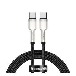   BASEUS CAFULE adatkábel (Type-C - Type-C, 100W, PD gyorstöltő, 100cm) FEKETE 