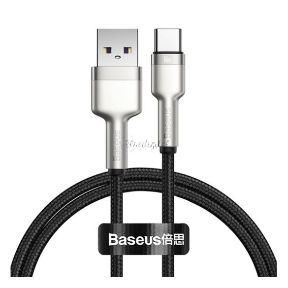 BASEUS CAFULE adatkábel (USB - Type-C, 66W, gyorstöltő, 100cm, törésgátló) FEKETE