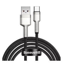   BASEUS CAFULE adatkábel (USB - Type-C, 66W, gyorstöltő, 200cm, törésgátló) FEKETE