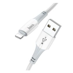   HOCO X70 adatkábel (USB - lightning, 2.4A, gyorstöltő, 100cm, törésgátló) FEHÉR
