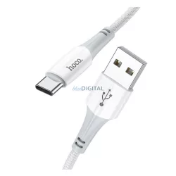   HOCO X70 adatkábel (USB - Type-C, 3A, 100cm, törésgátló, cipőfűző) FEHÉR
