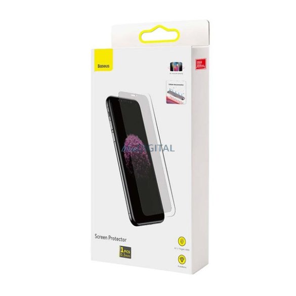 BASEUS képernyővédő üveg (2.5D lekerekített szél, ultravékony, karcálló, betekintés elleni védelem, 0.3mm, 9H) ÁTLÁTSZÓ Apple iPhone X 5.8, Apple iPhone XS 5.8, Apple iPhone 11 Pro