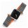 DUX DUCIS pótszíj (egyedi méret, szilikon, bőr hatású, mágneses zár) SZÜRKE / NARANCSSÁRGA Apple Watch Series 2 38mm, Apple Watch Series 3 38mm, Apple Watch Series 4 40mm, Apple Watch Series
