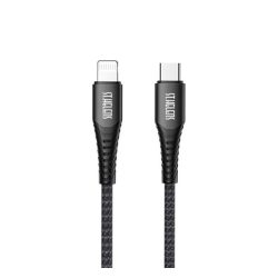   JOYROOM adatkábel (Type-C - lightning, 2.1A, 20W, gyorstöltő, 120cm, törésgátló) FEKETE