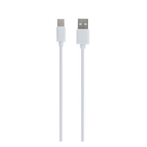 Adatkábel (USB - Type-C speciális, 8mm hosszított fej, 100cm) FEHÉR