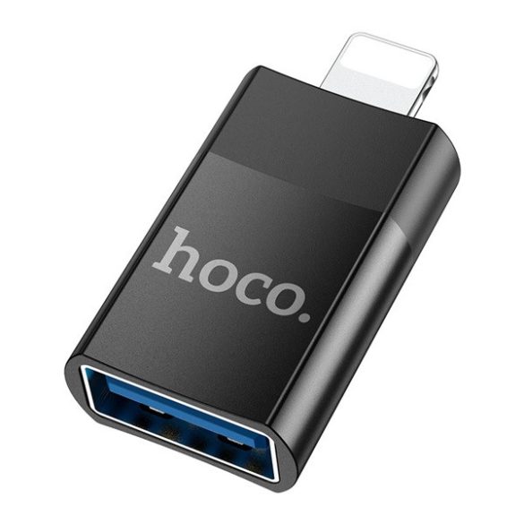 HOCO UA17 adapter (USB aljzat - lightning 8pin, adatátvitel és töltés) FEKETE