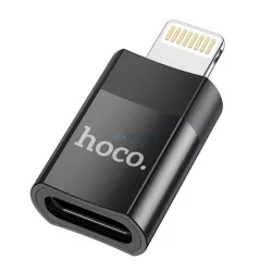   HOCO UA17 adapter (Type-C aljzat - lightning, adatátvitel és töltés) FEKETE