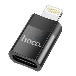 HOCO UA17 adapter (Type-C aljzat - lightning, adatátvitel és töltés) FEKETE Apple iPhone 14 Pro, iPhone 14 Plus, iPhone 14