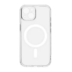   Szilikon telefonvédő (közepesen ütésálló, légpárnás sarok, MagSafe) ÁTLÁTSZÓ Apple iPhone 13