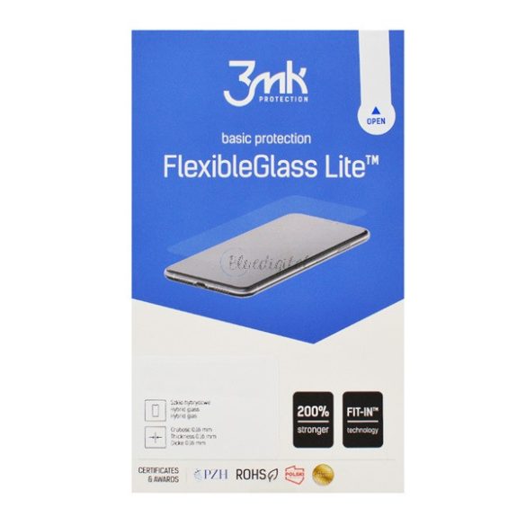3MK FLEXIBLE GLASS LITE képernyővédő üveg (2.5D, flexibilis, lekerekített szél, ultravékony, 0.16mm, 6H) ÁTLÁTSZÓ Xiaomi Poco M4 Pro 4G