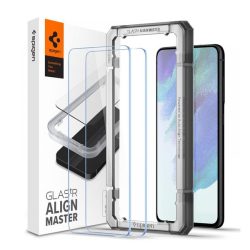   SPIGEN ALM FC képernyővédő üveg 2db (2.5D, ujjlenyomatmentes, extra karcálló, 9H, ultravékony, színkiemelés) ÁTLÁTSZÓ Samsung Galaxy S21 FE (SM-G990)