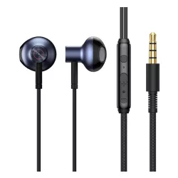   BASEUS ENCOK H19 fülhallgató SZTEREO (3.5mm jack, mikrofon, felvevő gomb, hangerőszabályzó) FEKETE