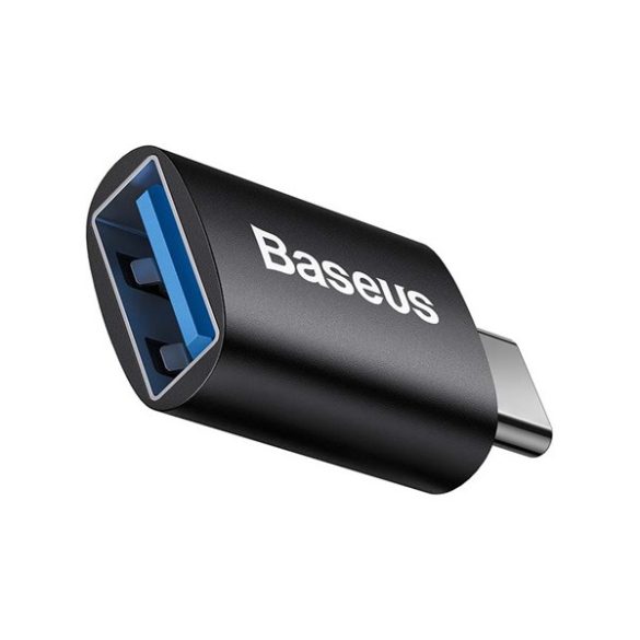 BASEUS INGENUITY adapter (USB aljzat - Type-C, USB/pendrive csatlakoztatás, OTG) FEKETE