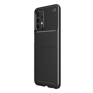 Szilikon telefonvédő (közepesen ütésálló, légpárnás sarok, karbon minta) FEKETE Samsung Galaxy A32 4G (SM-A325)