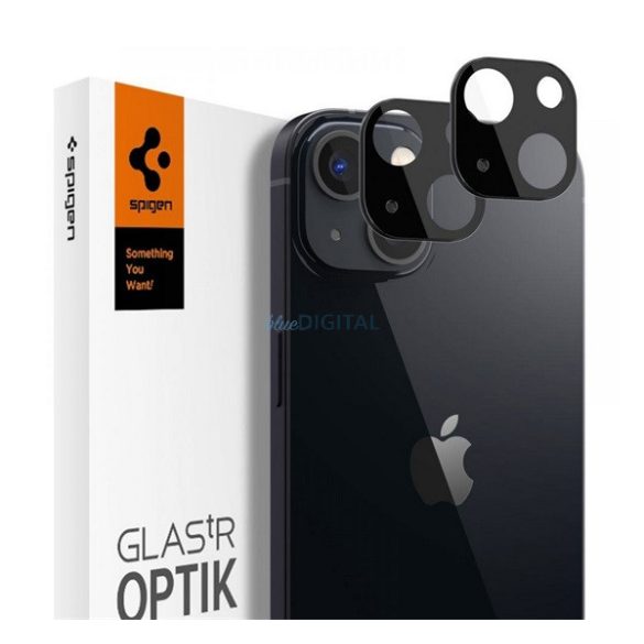 SPIGEN OPTIK kameravédő üveg 2db (9H) FEKETE Apple iPhone 13 mini, iPhone 13