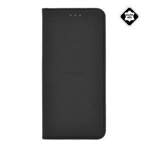 Tok álló, bőr hatású (FLIP, oldalra nyíló, asztali tartó funkció, rombusz minta) FEKETE Samsung Galaxy M33 (SM-M336)