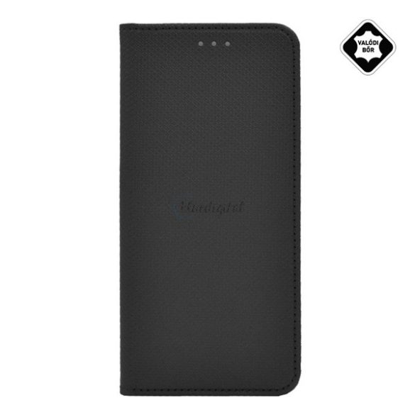 Tok álló, bőr hatású (FLIP, oldalra nyíló, asztali tartó funkció, rombusz minta) FEKETE Samsung Galaxy M33 (SM-M336)