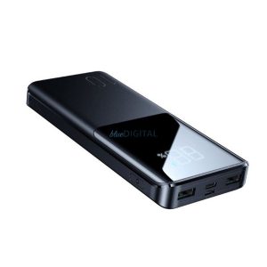 JOYROOM vésztöltő 2 USB/Type-C/lightning (10000mAh, 22.5W, PD gyorstöltő 3.0) FEKETE