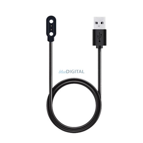 Töltőkábel USB (mágneses, 100cm) FEKETE Haylou LS02 Pro, LS01, LS02