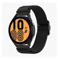   SPIGEN LITE FIT pótszíj (egyedi méret, textil) FEKETE Samsung Galaxy Watch 4 40 mm (SM-R860), Samsung Galaxy Watch 4 44 mm (SM-R870), Samsung Galaxy Watch 46mm (SM-R800N), Samsung Galaxy Watch 4 eSIM 40mm (SM-R865), Samsung 