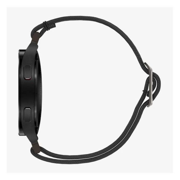 SPIGEN LITE FIT pótszíj (egyedi méret, textil) FEKETE Samsung Galaxy Watch 4 40 mm (SM-R860), Samsung Galaxy Watch 4 44 mm (SM-R870), Samsung Galaxy Watch 46mm (SM-R800N), Samsung Galaxy Watch 4 eSIM 40mm (SM-R865), Samsung 