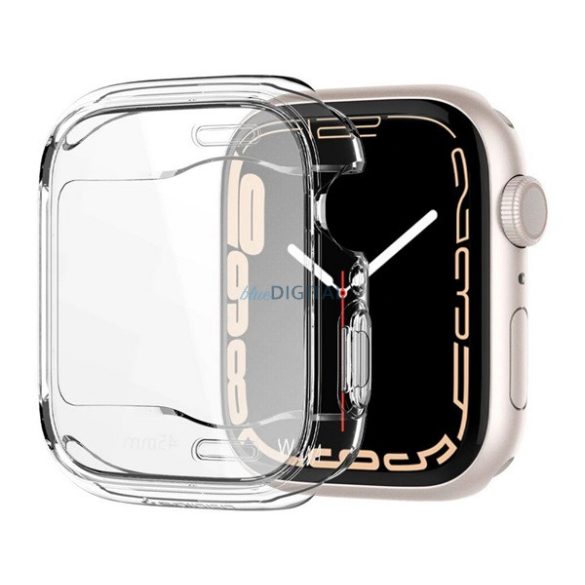 SPIGEN ULTRA HYBRID műanyag óra keret (közepesen ütésálló) ÁTLÁTSZÓ Apple Watch Series 7 45mm