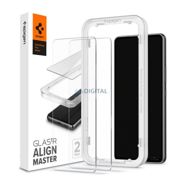 SPIGEN ALM FC képernyővédő üveg 2db (2.5D, ujjlenyomatmentes, extra karcálló, 9H, ultravékony, színkiemelés) ÁTLÁTSZÓ Samsung Galaxy A53 (SM-A536) 5G